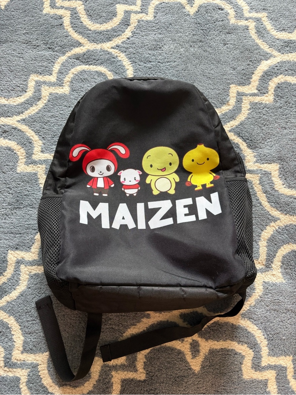 Kids Black Character Backpack